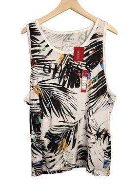 Guess Los Angeles Men’s XL Tropical Tank Top NWT Floral Graphic Sleeveless Shirt
